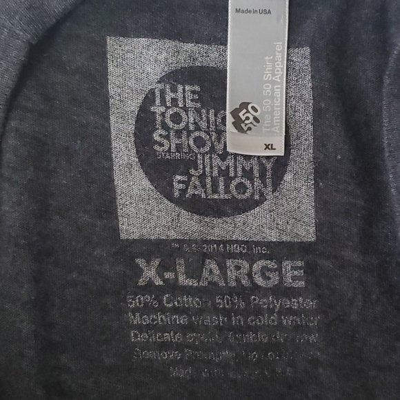 2014 The Tonight Show with Jimmy Fallon NYC X-Large Black T-Shirt Late Night TV - Picture 3 of 3
